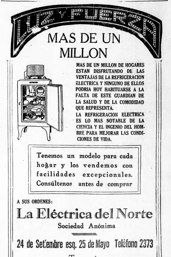 ELECTRICIDAD. La Eléctrica del Norte promovía el uso de artefactos eléctricos que mejoraban la vida en los hogares tucumanos.  