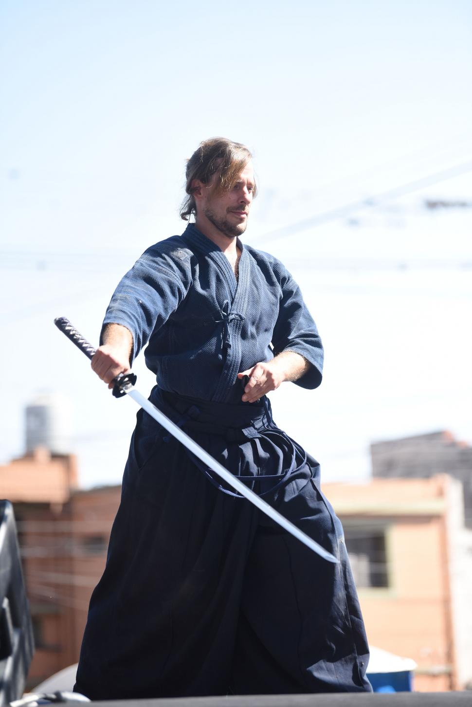 ARTES MARCIALES. Exhibición de Iaido, un arte marcial japonesa relacionada con el desenvainado y el envainado de la katana.