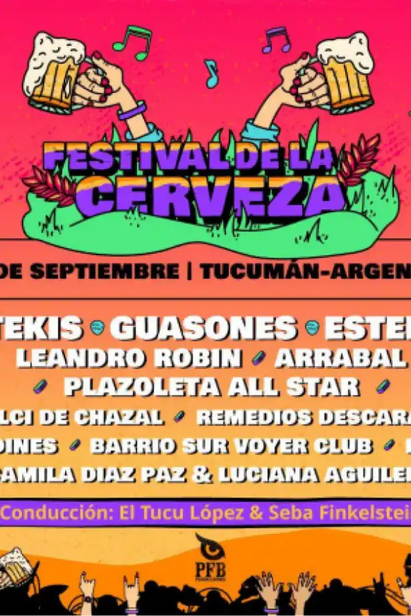 Guasones, Estelares y Los Tekis se presentarán en Tucumán en el Festival de la Cerveza