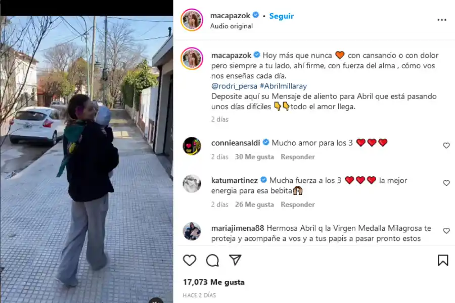 Macarena Paz pidió que recen por su hija Abril: los motivos