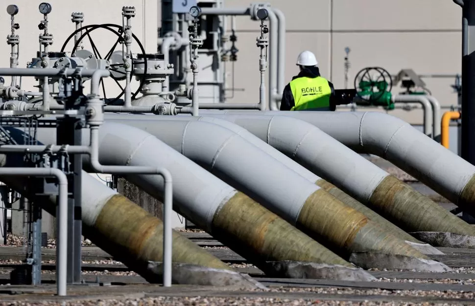 PARADO. Tuberías del gasoducto Nord Stream 1 en Lubmin, Alemania. 