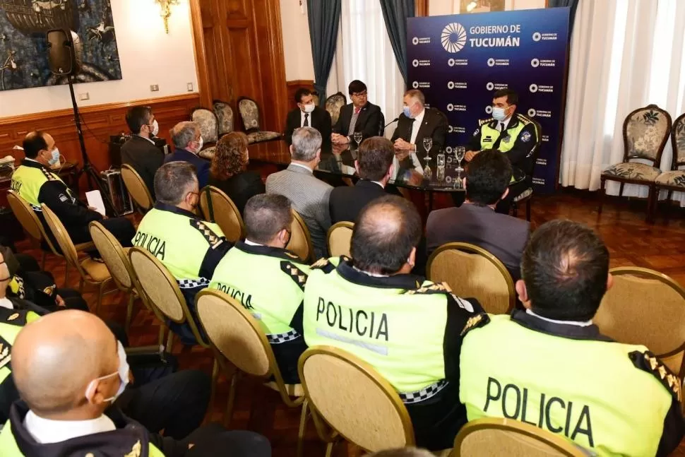 EL TEMA DEL DÍA. El gobernador interino Osvaldo Jaldo analizó el caso en la reunión que realiza con la cúpula policial cada dos semanas. 