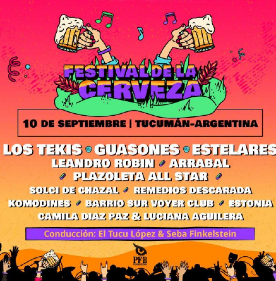 Guasones, Estelares y Los Tekis se presentarán en Tucumán en el Festival de la Cerveza