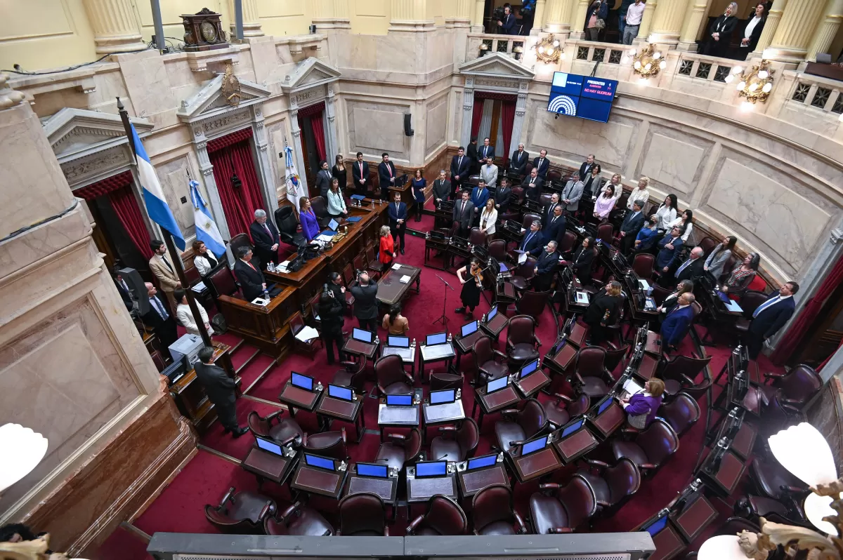 SIN LA OPOSICIÓN. Juntos por el Cambio no participó de la sesión en la que se repudió el atentado a Cristina Kirchner. Foto de Prensa Senado