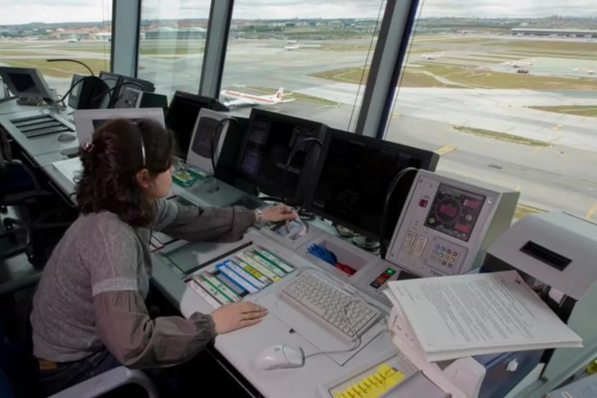 El trabajo de los controladores aéreos.