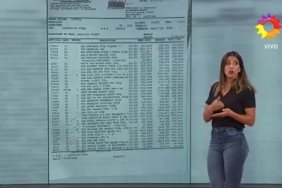 Cinthia Fernández mostró el tique de su última compra en el supermercado: $ 100.000