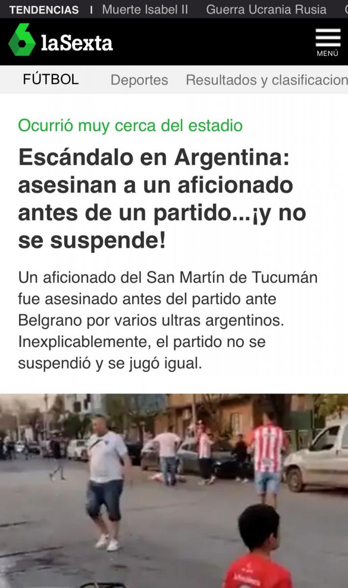 El diario La Sexta, de Madrid.