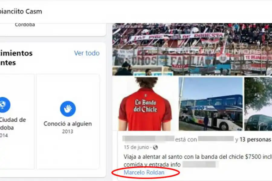 PRUEBA. “Pinturita” organizó un viaje con Marcelo Roldán, uno de los sospechosos.