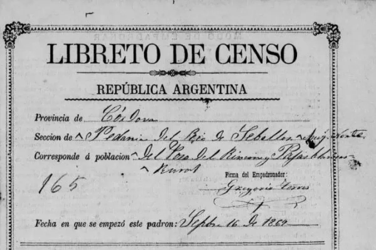 Primer Censo Nacional.