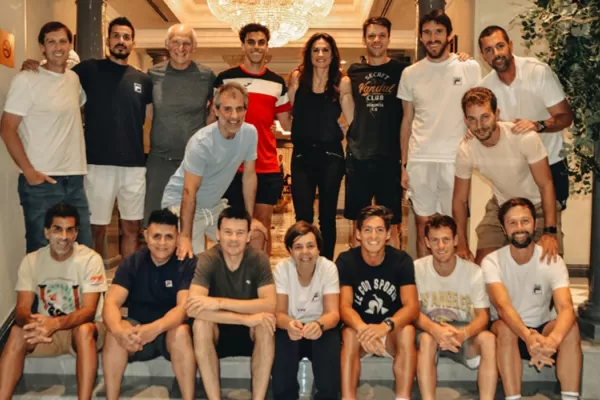 Gaby Sabatini viajó a Italia para apoyar al equipo argentino de la Copa Davis