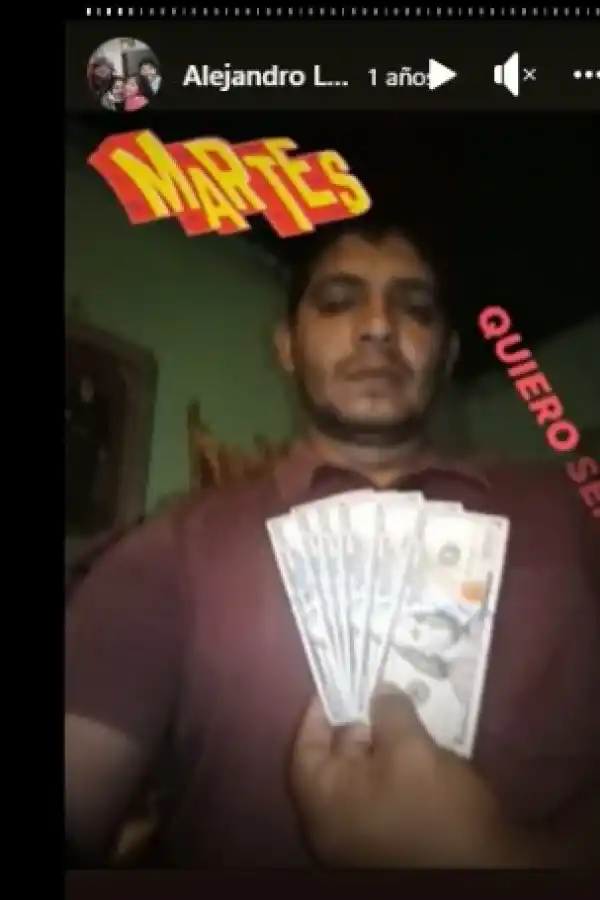 LA VÍCTIMA. Manuel “Berenjena” López subió una foto con dólares a una red social.