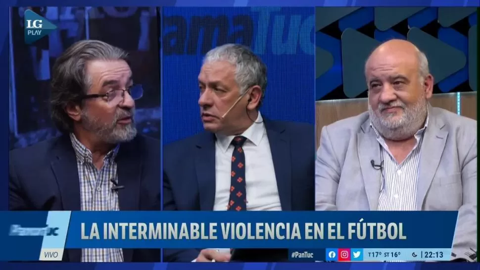 BUSCANDO SOLUCIONES. Delgado, Van Mameren y Rodríguez, analizaron la difícil situación que se vive en el fútbol y trataron de buscar como acabar con los violentos. 
