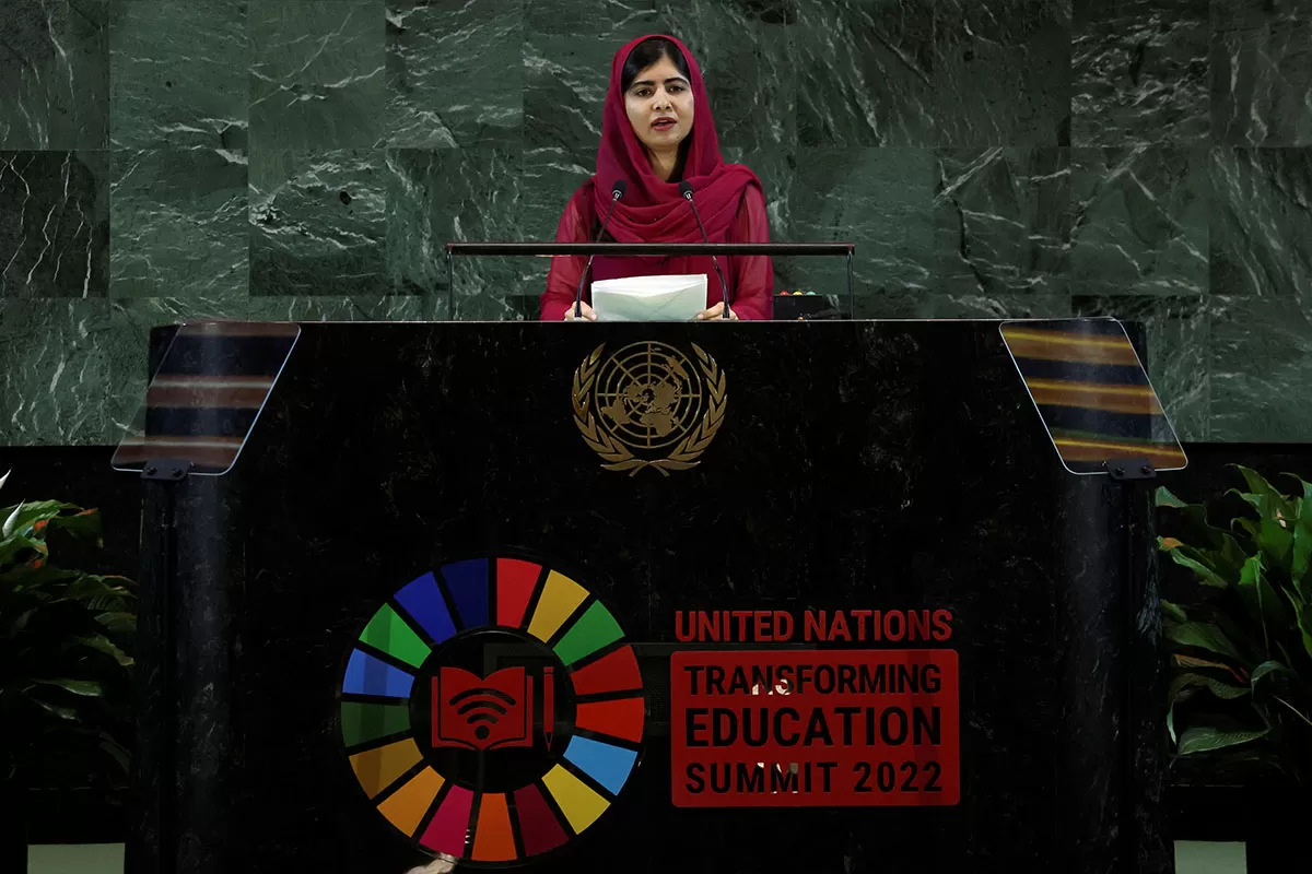 PREVIOS. Malala Yousafzai, Nobel de la Paz 2014, participó del foro ”Transformar la Educación”.