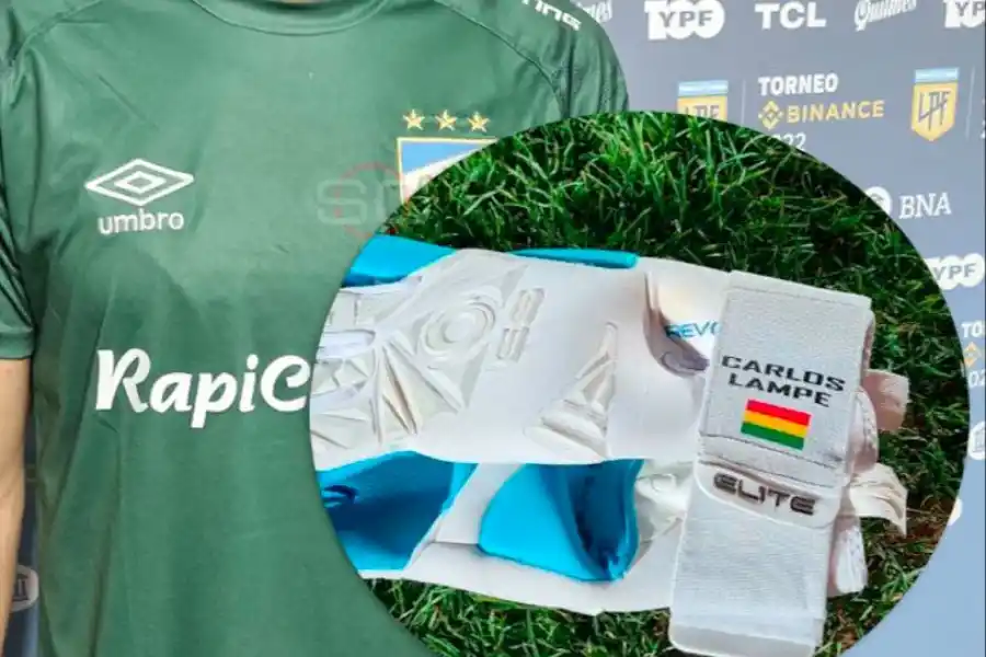 La foto de Lampe y sus guantes.