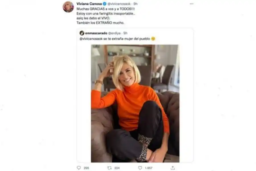 El mal momento de Viviana Canosa que le impidió hacer un vivo en Instagram