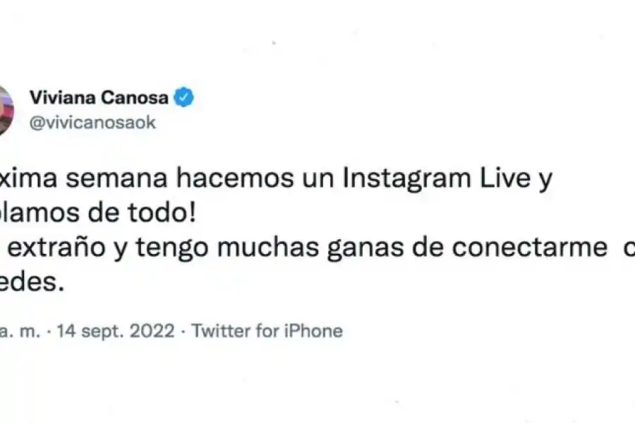 El mal momento de Viviana Canosa que le impidió hacer un vivo en Instagram