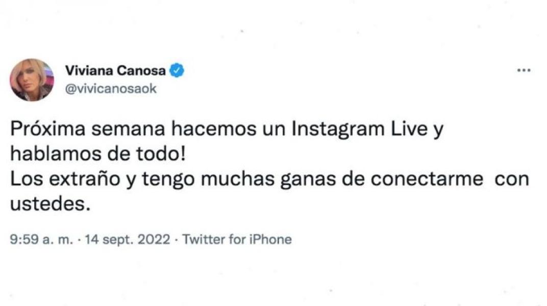 El mal momento de Viviana Canosa que le impidió hacer un vivo en Instagram