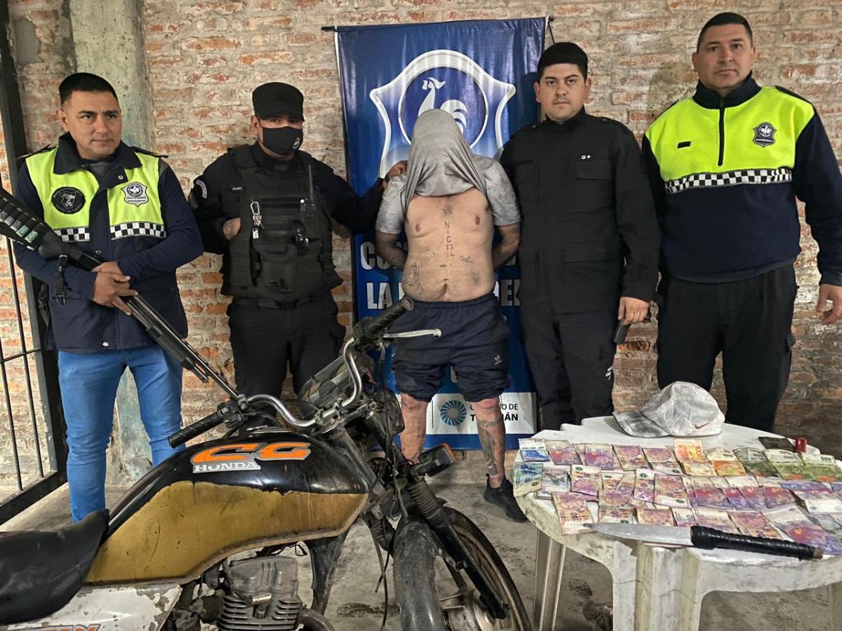 Vigías de Banda del Río Salí capturaron a un motochorro y recuperaron $ 7.000
