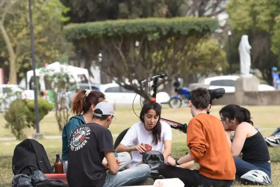 AL AIRE LIBRE. El evento ofreció instancias de descanso y de ejercicio.