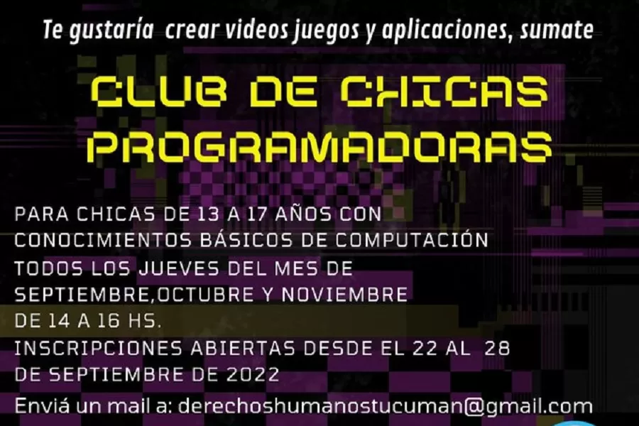 Tucumán ya tiene un Club de Chicas Programadoras: invitan a mujeres jóvenes a sumarse