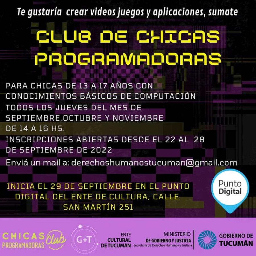 Tucumán ya tiene un Club de Chicas Programadoras: invitan a mujeres jóvenes a sumarse