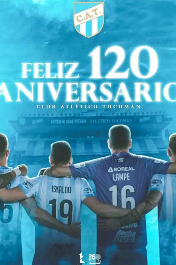 La tarjeta de cumpleaños que posteó Lampe para Atlético en su cumpleaños.