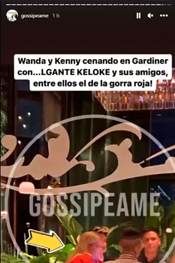 Wanda Nara y L-Gante cenaron juntos en un restaurante porteño