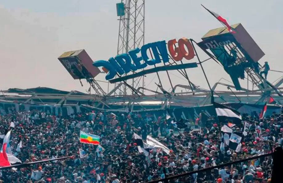 Impresionante video: el derrumbre del techo del estadio de Colo Colo