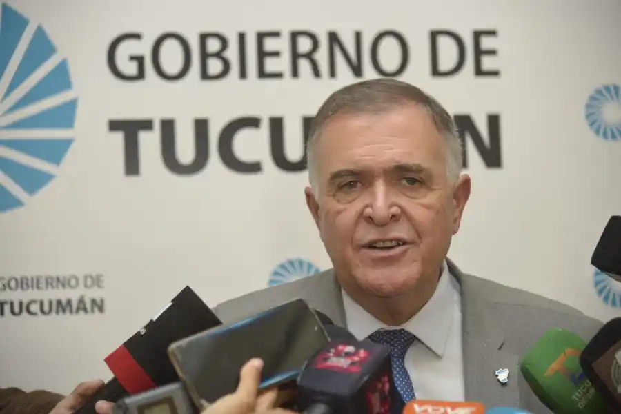 EN CASA DE GOBIERNO. Osvaldo Jaldo, en rueda de prensa. Foto de Prensa Gobernación