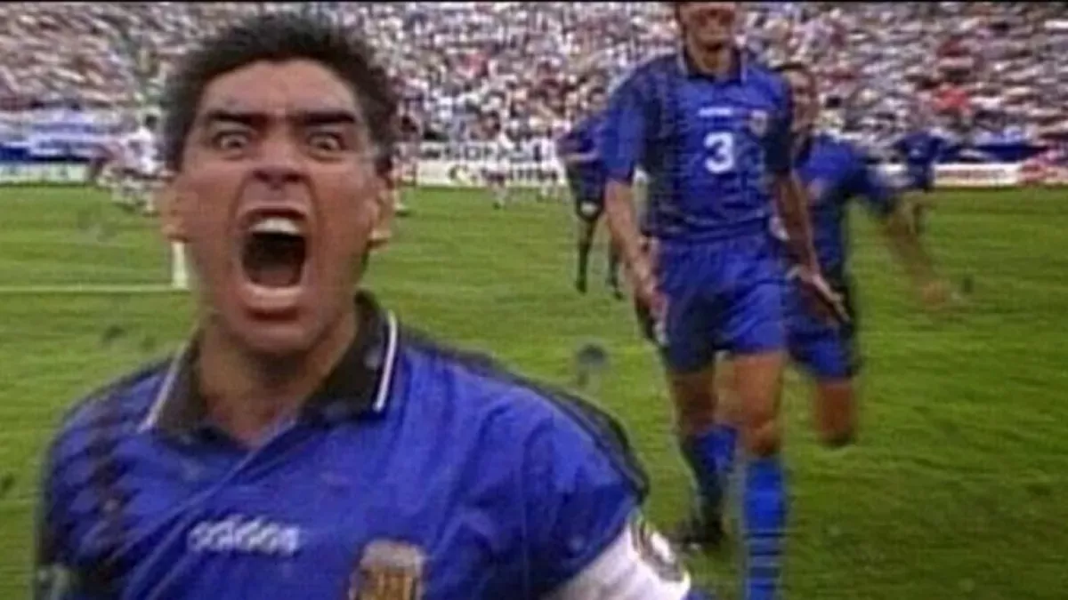 DESAHOGO. El gol de Maradona fue un descargo de emociones.