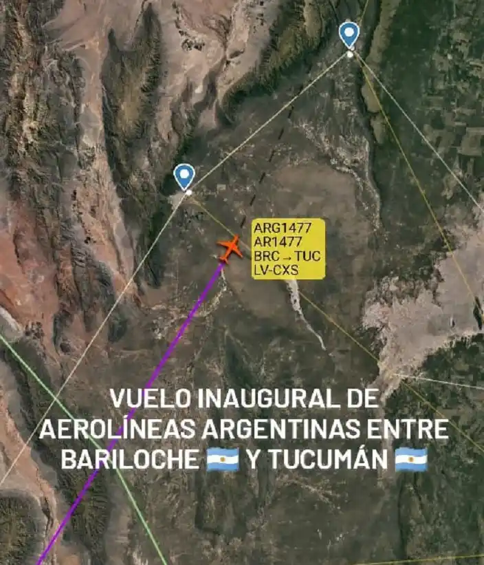 Con vuelos directos, Tucumán vuelve a estar conectado con Bariloche