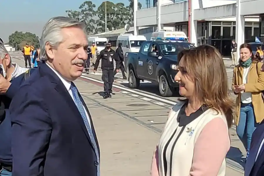 Graciela Gutiérrez de Salomón, junto al presidente Alberto Fernández.
