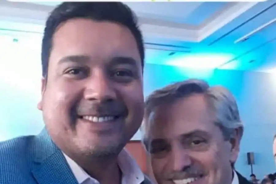 Pablo Alfaro, junto al presidente Alberto Fernández.