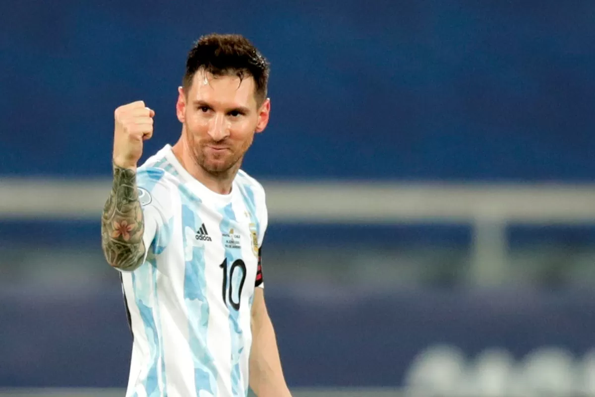 LA MÁS LINDA. Lionel Messi acumula 168 partidos con la camiseta de la Selección Argentina.