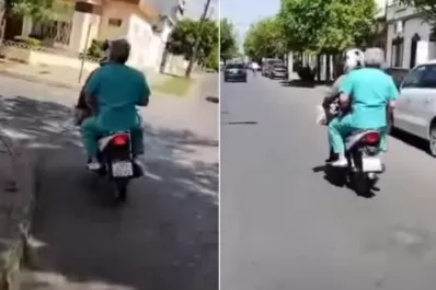 Video: una ambulancia asistió un choque, se marchó y dejó varado al médico en la calle