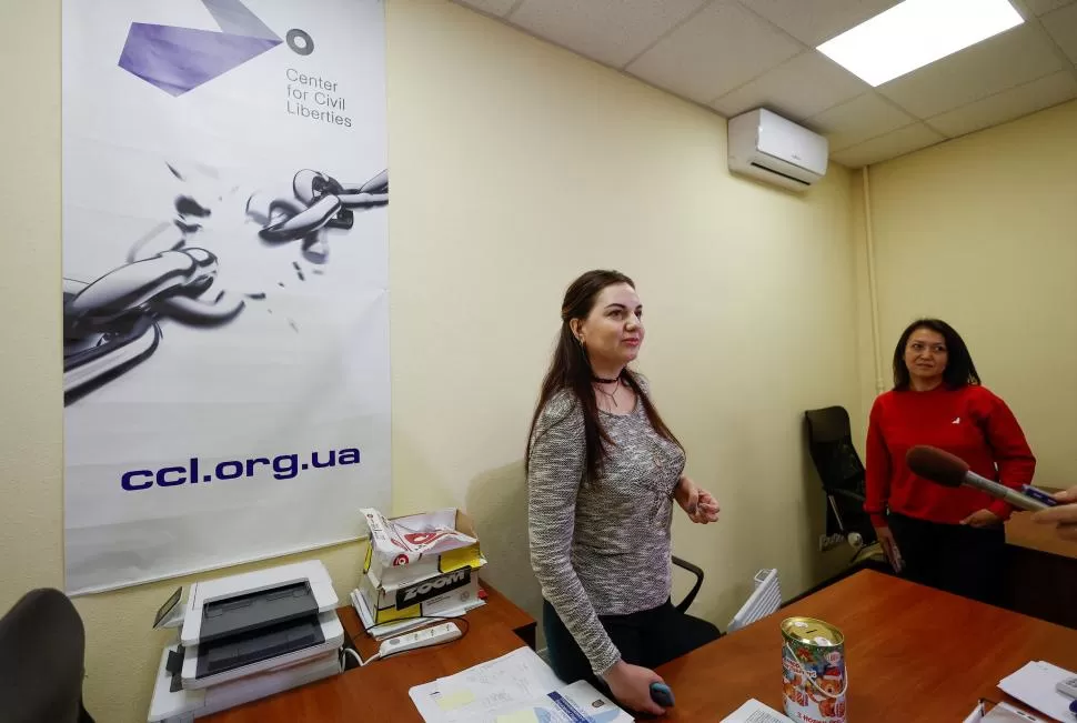 UNA ONG ACTIVA Y PRESTIGIOSA. El Centro para las Libertades Civiles ucraniano viene denunciando desde hace años el acoso ruso a su país. reuters