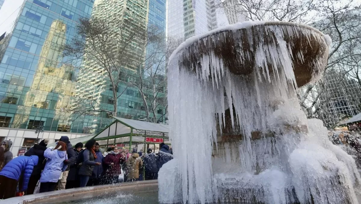 MUCHO FRÍO. Se espera que este invierno las temperaturas bajo cero sean cada vez más recurrentes en estados como Nueva York.