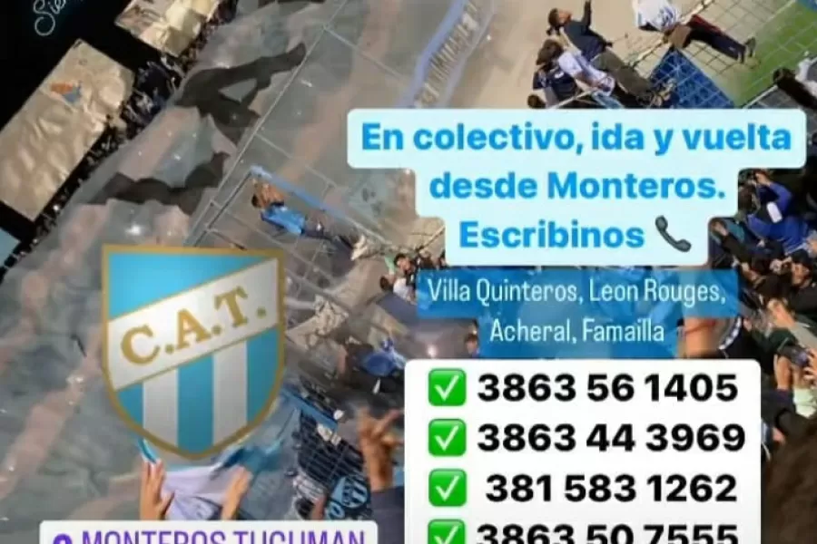 Paro de UTA: cómo se organizan los hinchas de toda la provincia para poder alentar a Atlético Tucumán mañana