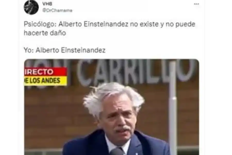 El viento neuquino sorprendió al Presidente y las redes se llenaron de memes