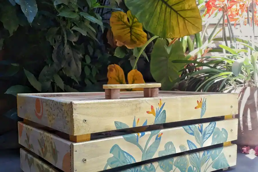 VERSIÓN CON ARTE. Una de las bagualas intervenidas. 