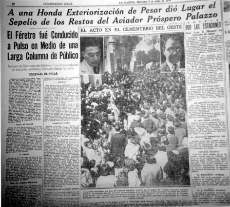 CONMOCIÓN POPULAR. Su deceso generó fuerte pesar en la provincia. Sus restos llegaron por tren dos semanas después del accidente.