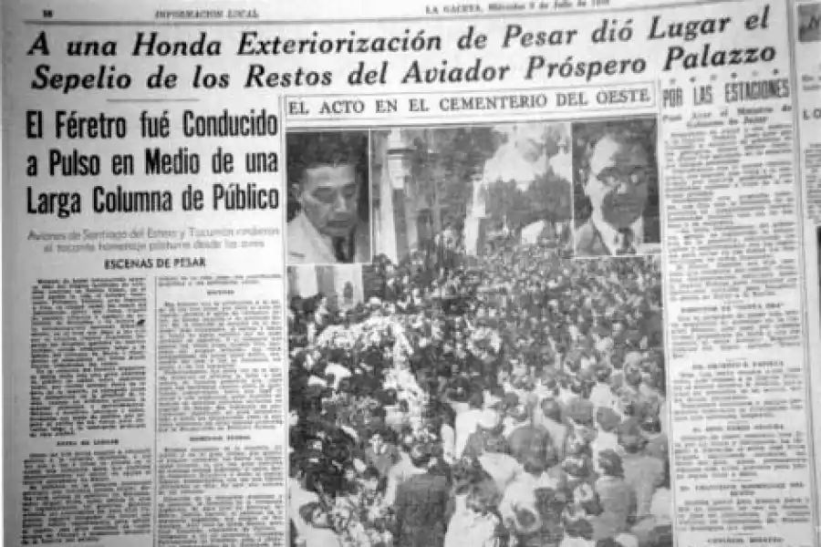 CONMOCIÓN POPULAR. Su deceso generó fuerte pesar en la provincia. Sus restos llegaron por tren dos semanas después del accidente.