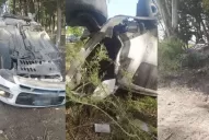 Ex goleador de San Martín volcó su auto en la Ruta 40