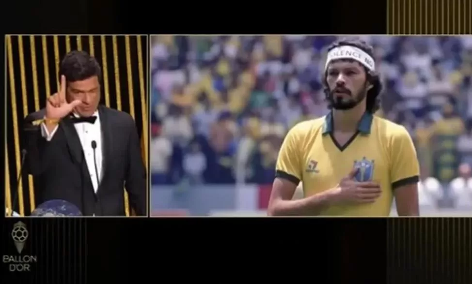 El apoyo a Lula en plena ceremonia de un ex futbolista brasileño