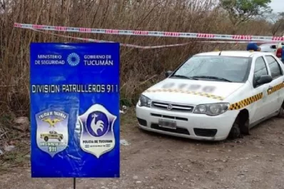 Encontraron, sin ruedas, un taxi robado en Barrio Sur