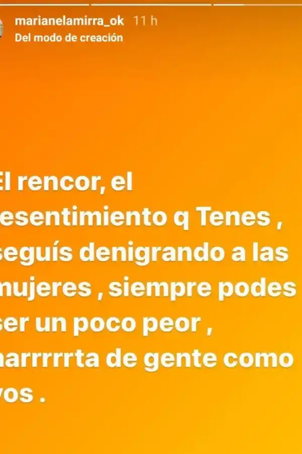 Reapareció Marianela Mirra: la ex Gran Hermano apuntó contra Jorge Rial