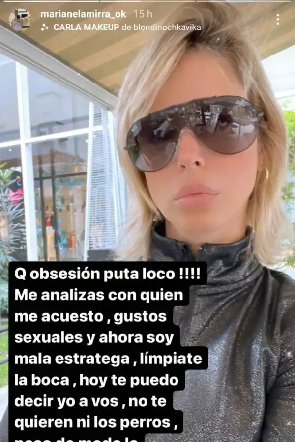 Reapareció Marianela Mirra: la ex Gran Hermano apuntó contra Jorge Rial