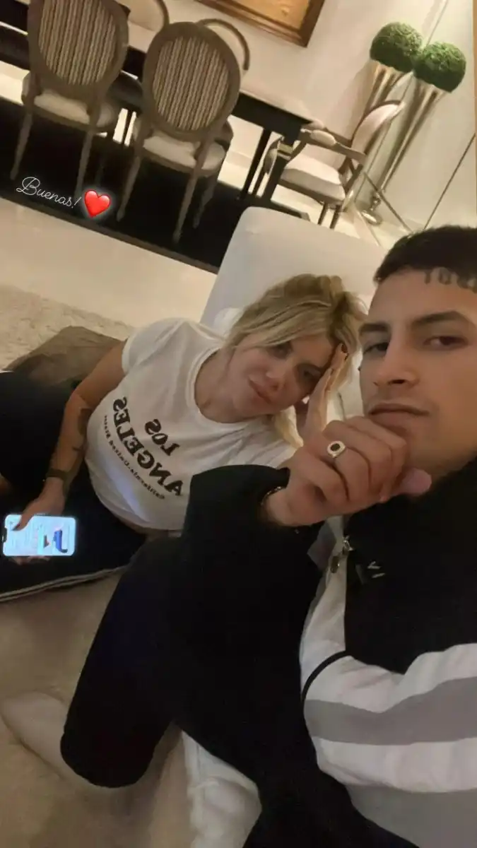 ¿Durmió con Wanda Nara? La foto que compartió L-Gante y despertó sospechas