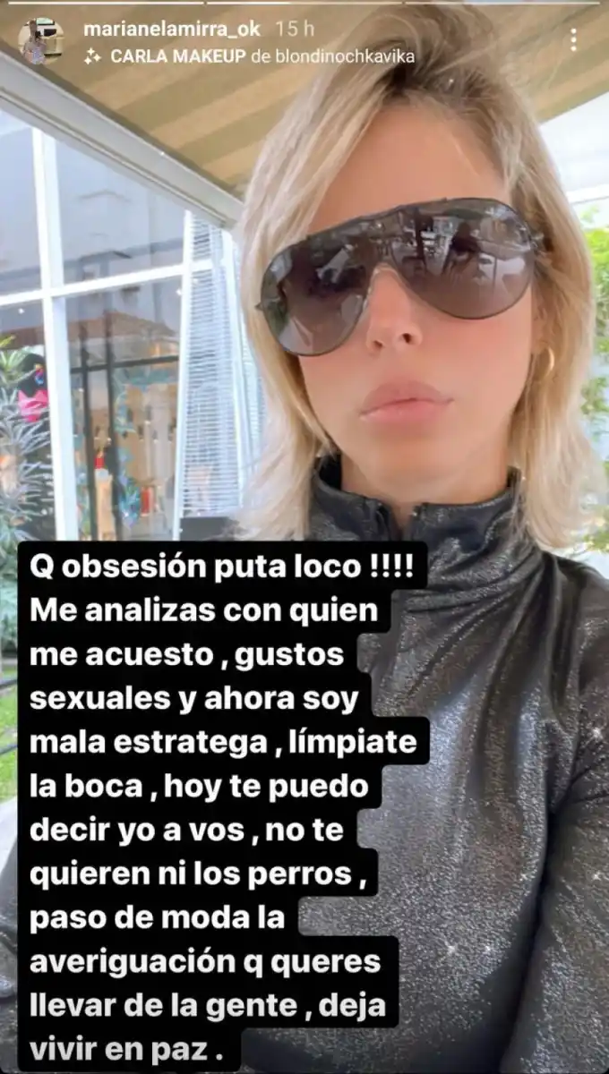 Reapareció Marianela Mirra: la ex Gran Hermano apuntó contra Jorge Rial