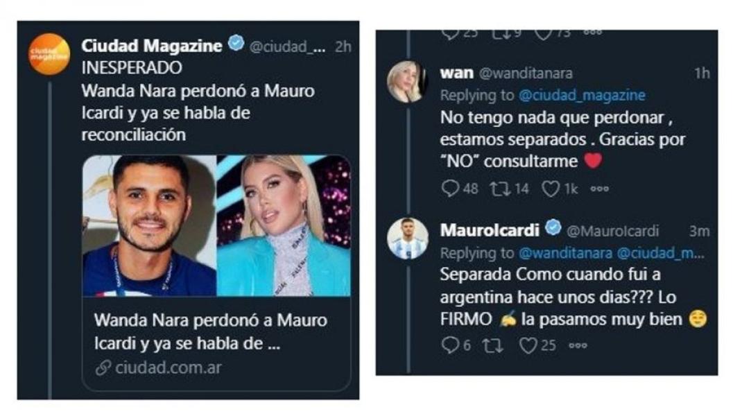 Mauro Icardi cruzó a Wanda Nara en Twitter con una fuerte respuesta y ¿revelando una intimidad?